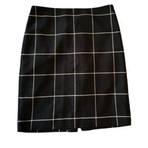 Ann Taylor Black and White Mini Pencil Skirt